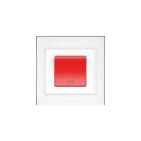 مفتاح مكيف - 45 أمبير مع لمبة - فيامكو - أبيض - مودرن